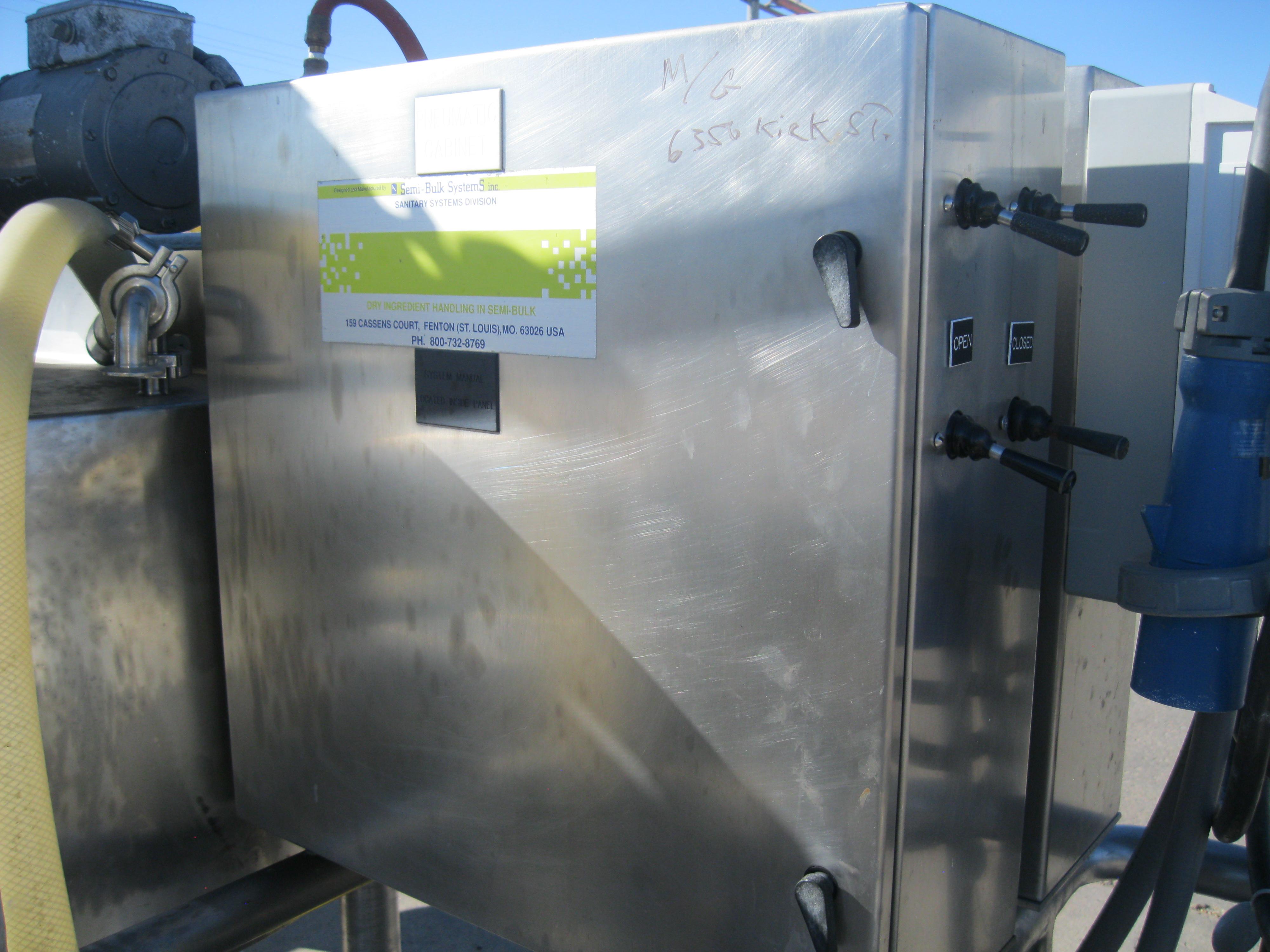 Used 100 GALLON MIXING TANK W/SKID FOR MIXING VISCOUS MATERIAL