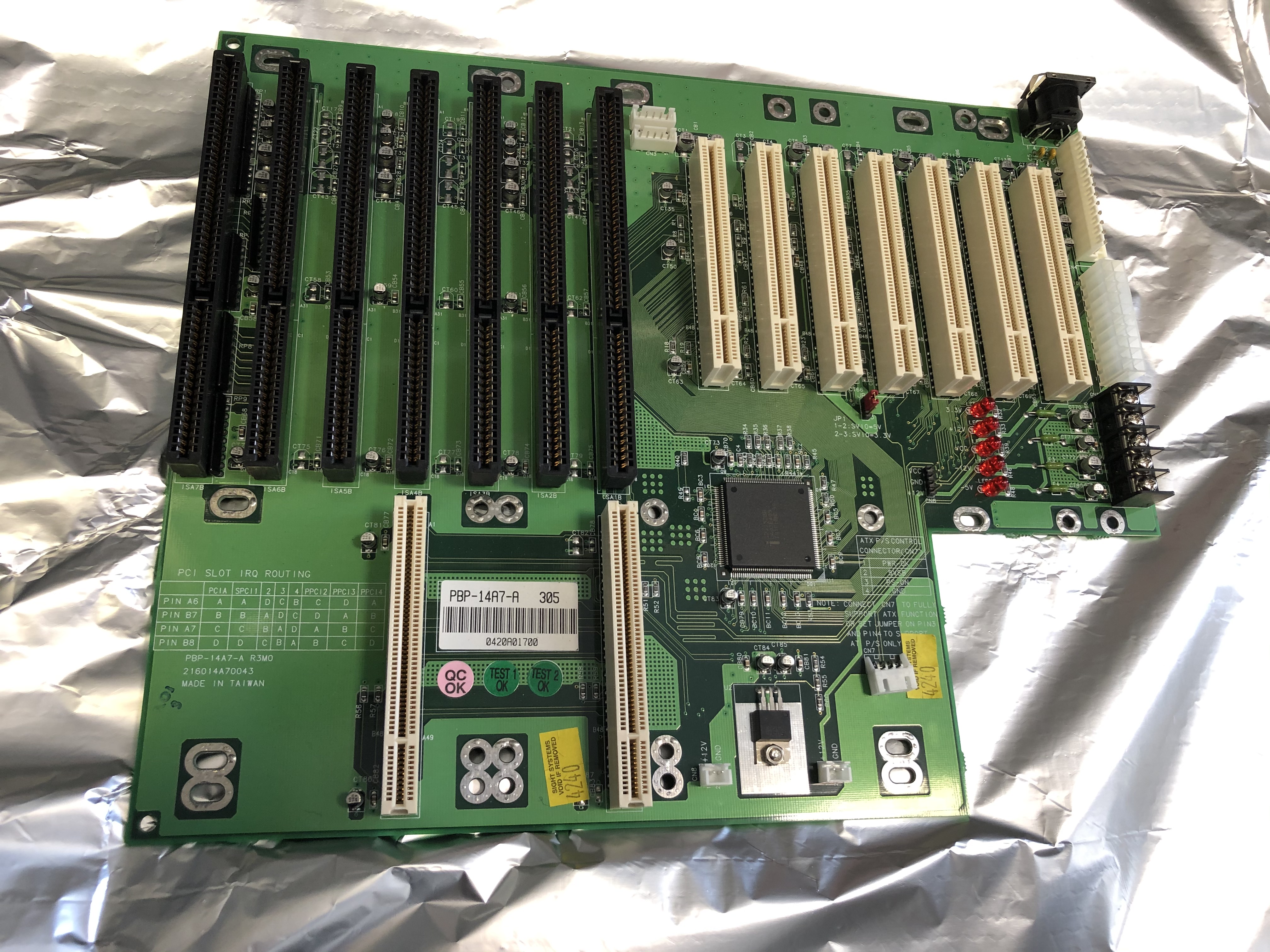 Portwell PBP-14A7-A Industrial Backplane PCB