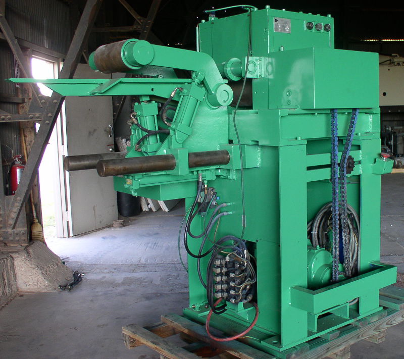 Used SCHLEICHER TYPE H-3, COIL FEEDER & STRAIGHTENER, 12" CAP. 3-ROLL, S/N-2404/44