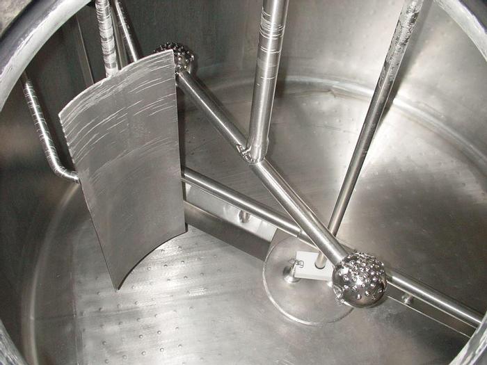 Refurbished 2,500 GALLON CREPACO DOME TOP FLAT PITCHED BOTTOM JACKETED PRESSURE WALL PROCESSOR - S/S