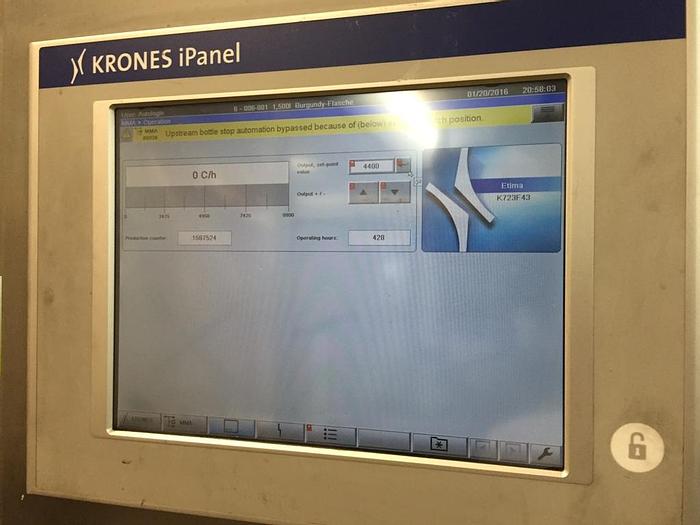 Used Labeler, Krones, Universella, Front&Back, Glue, Wine Bottles #C740300