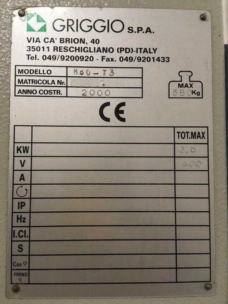 Used GRIGGIO MBO T3 - 2000