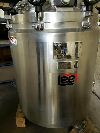 Used Lee 250 316 SS Vacuum pressure Double Motion Processor mixing tank, load cells