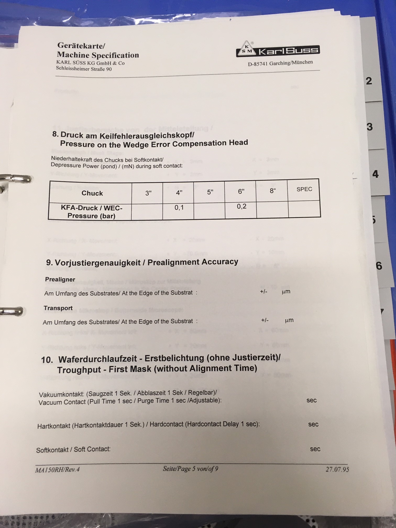Used Suss MA 150M/BSA  4in and 6in