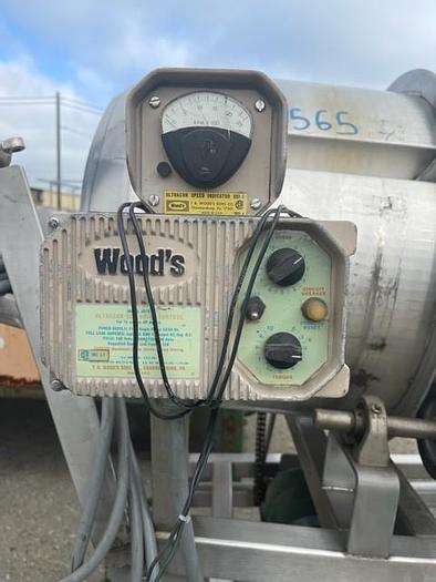 Used 23" Diameter x 75" Long Stainless Steel Rotary Tumbler