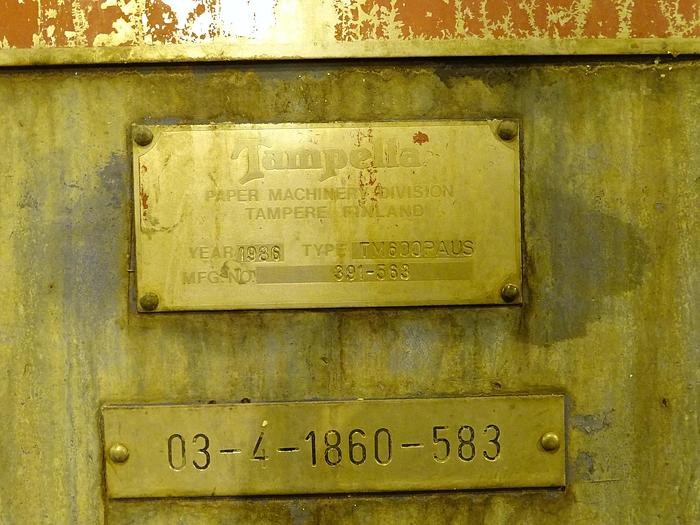 Used TAMPELLA PULP GRINDER MODEL TM600PAUS SEVEN UNITS AVAILABLE