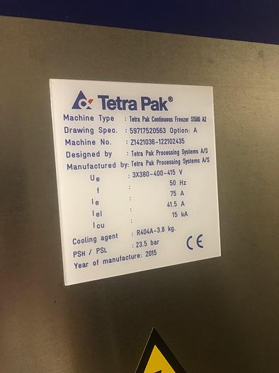 Used 2015 Tetra Pak S1500 Continuous Freezer