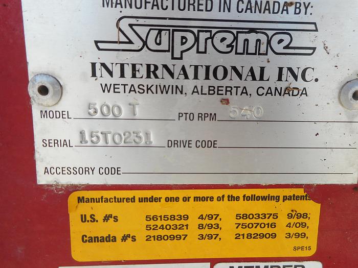 Used SUPREME INTERNATIONAL 500T