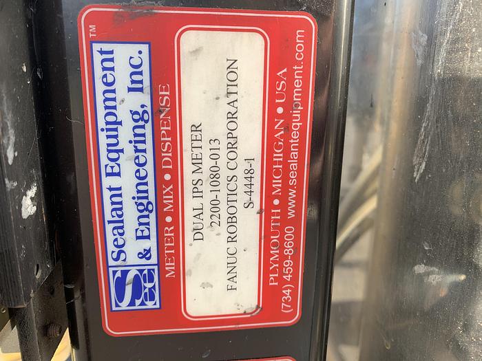 Used SEALANT EQUIPMENT & ENGINEERING SERVO DRIVEN ROBOTIC SEALANT APPLICATOR PUMP WITH DUAL PUMPS