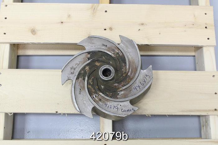 Used Goulds 3196 4x6x13 6-Vane 10.25" Diameter CF8M Impeller #42079