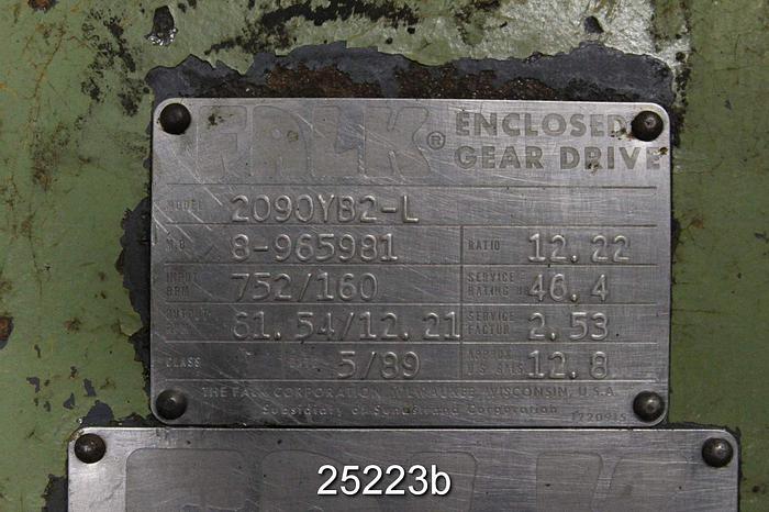 Used Falk 2090YB2-L Right Angle Gear Drive, Ratio 12.22/1 #25223