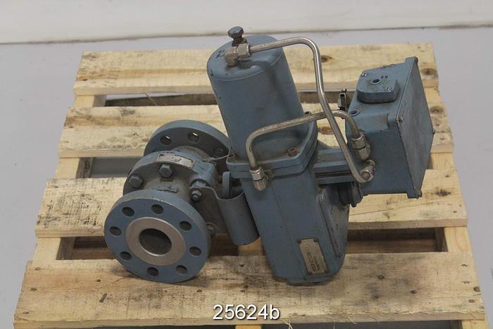 Used Neles Jamesbury PDA 02 AA5 01 Neles Jamesbury 2" Air Operated Ball Valve, Cf8M Body, 316 Ss Shaft, Stainless Steel Ball, Stellite Seat, Bc10 Actuator, Np 411 Positioner. 720 Psig Cwp At 450 Degrees F, Class 300 Splite Flange Body #25624