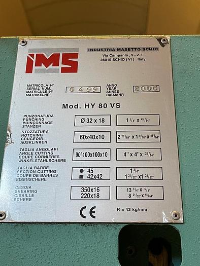 Usato PUNZONATRICE IMS HY 80 VS