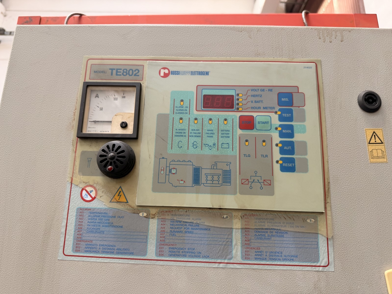 Usato GRUPPO ELETTROGENO ROSSI 50 kVA – 40 kW