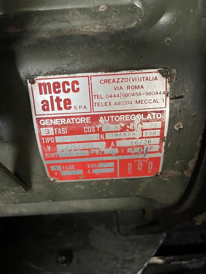 Usato GENERATORE CORRENTE 25 KW