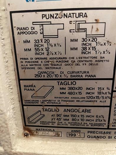 Usato PUNZONATRICE OMES CH85 XS