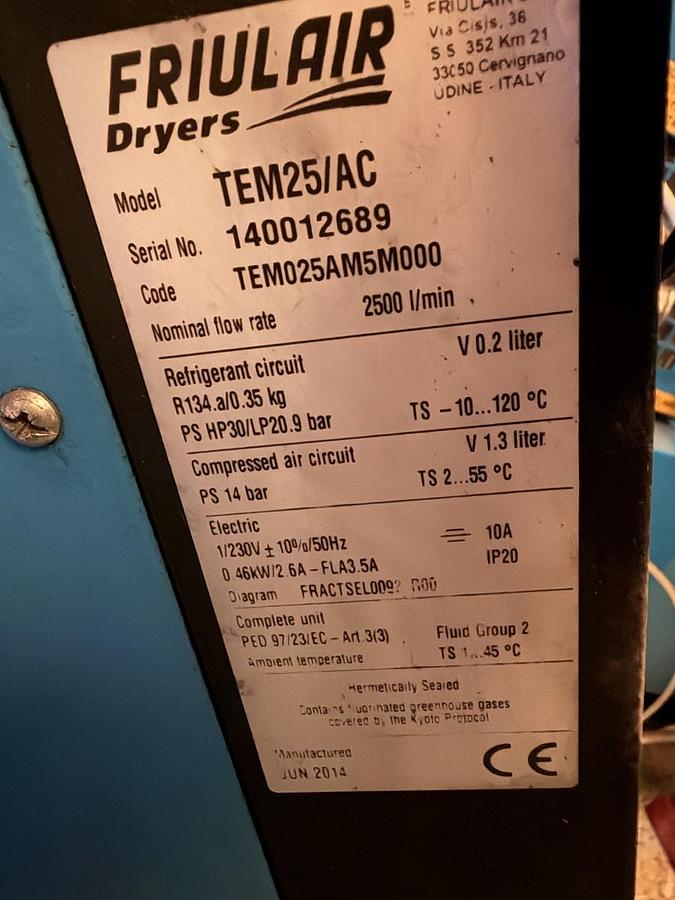 Usato ESSICATORE TEM 25