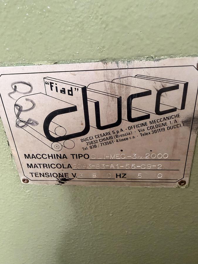 Usato CALANDRA DUCCI 2000X4