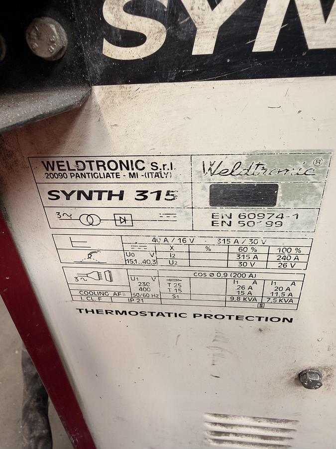 Usato SALDATRICE (N°40) WELDTRONIC SYNTH 315