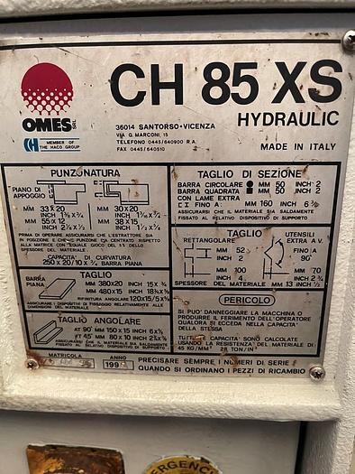Usato PUNZONATRICE OMES CH85 XS