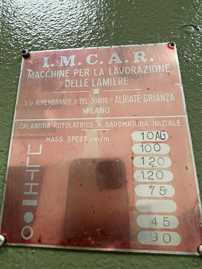 Usato CALANDRA IMCAR MECCANICA 4000X10