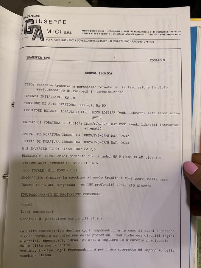 Usato TRANSFER A 3 STAZIONI