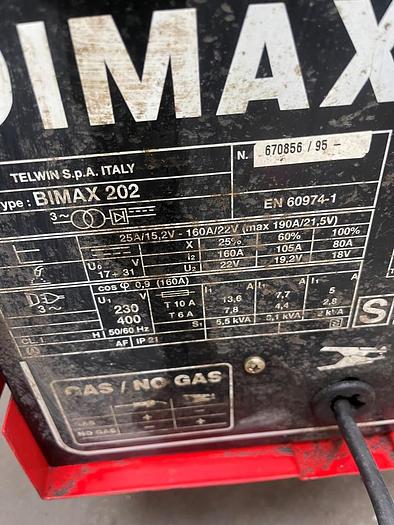 Usato SALDATRICE (N° 42) TELWIN TURBO BIMAX 202