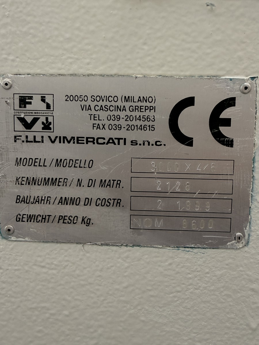Usato CESOIA IDRAULICA F.LLI VIMERCATI 3000 × 4/6