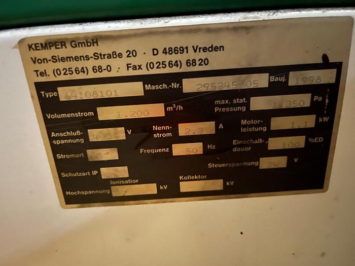 Usato ASPIRATORE PRAXAIR (VERDE)