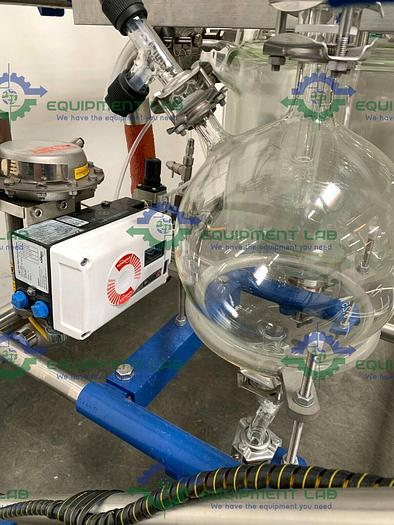 Used De Dietrich Distillation Skid w/ 16 Liter Jacketed Glass Reactor & Mixer