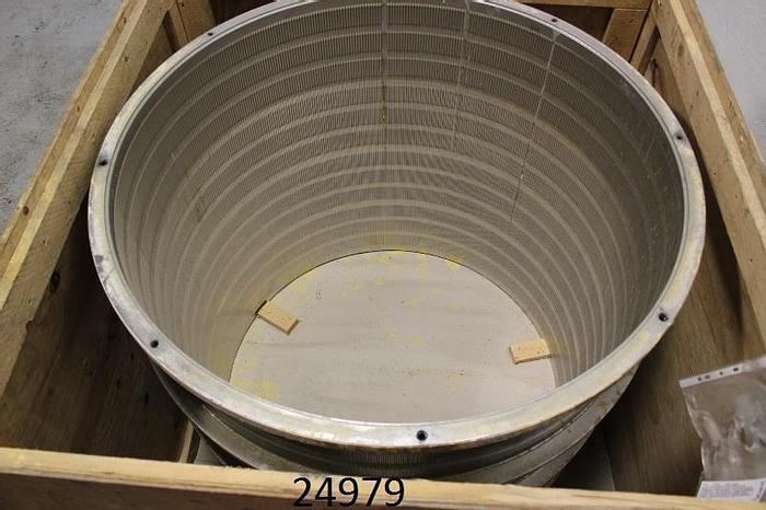 Used Voith VPS25 Pressure Screen Basket, 0.010" (0.25Mm) Mill-Tec Profile VV #24979