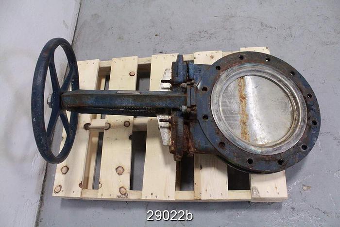 Used Fabri 14" Hand Operated Knife Gate Valve #29022