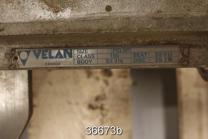 Used Velan 8" Hand Operated Knife Gate Valve #36673