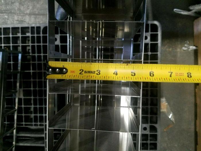 Used 27" X 2" Cell Bank Stainless Steel Stack Trays Racks Pharmaceutical