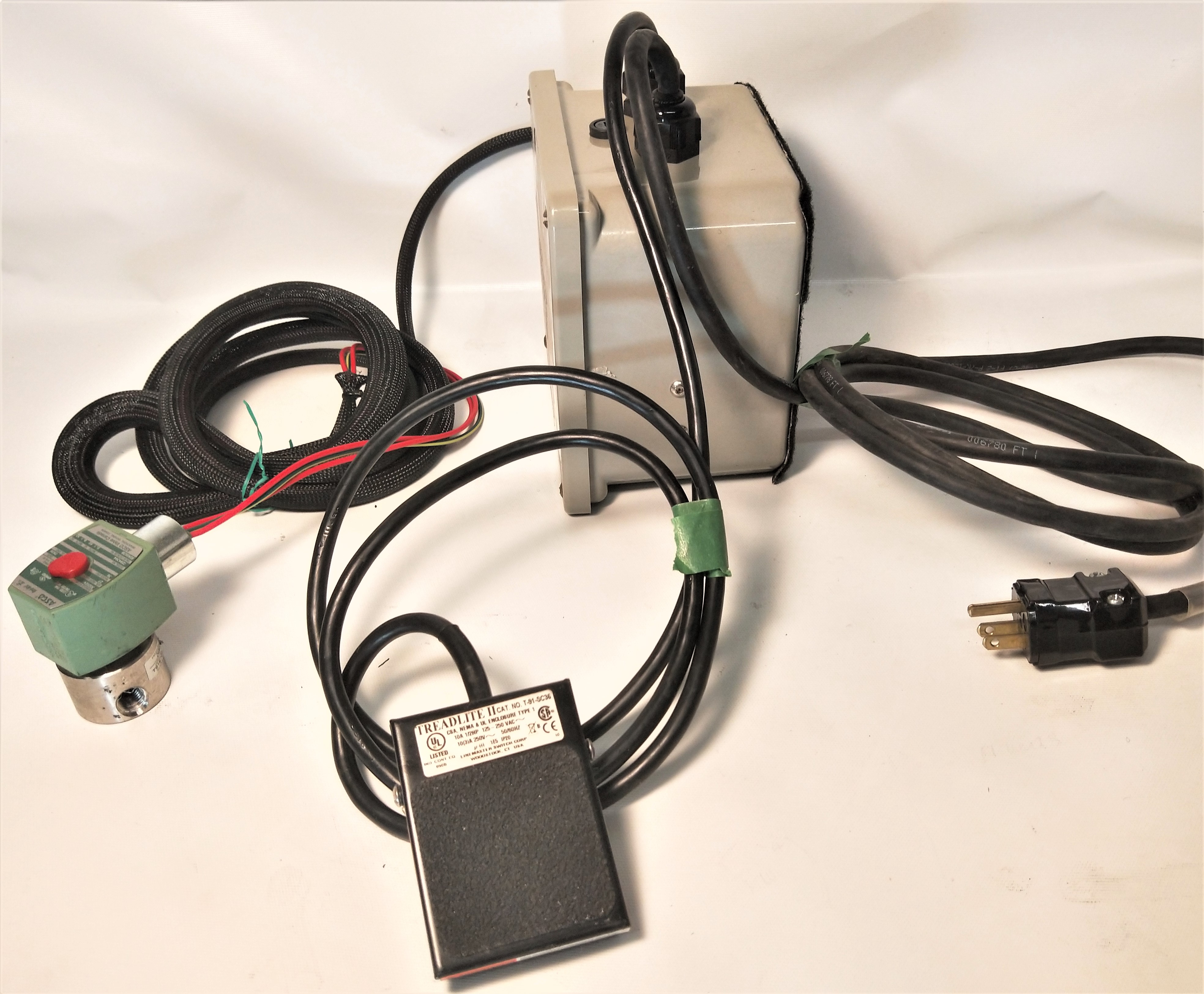 Used Treadlite II Foot Switch - Royal RBJ66L Junction Box with Macromatic Time Delay and Asco Solenoid Valve