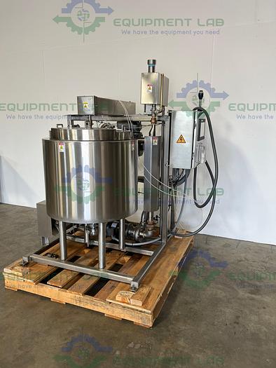 Used Metal Fabrication 50 Gallon Jacketed Mixing Tank w/ Side Sweeper, Controller