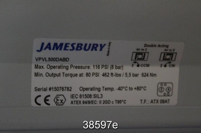 Unused Jamesbury 10" Pneumatic Butterfly Valve #38597