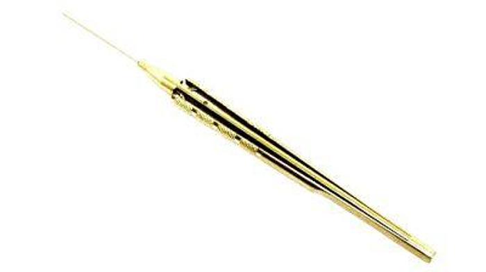 Used Ophthalmic Scissor Micro Gold Titanium 45 Degree Horizontal WEISS 2002054
