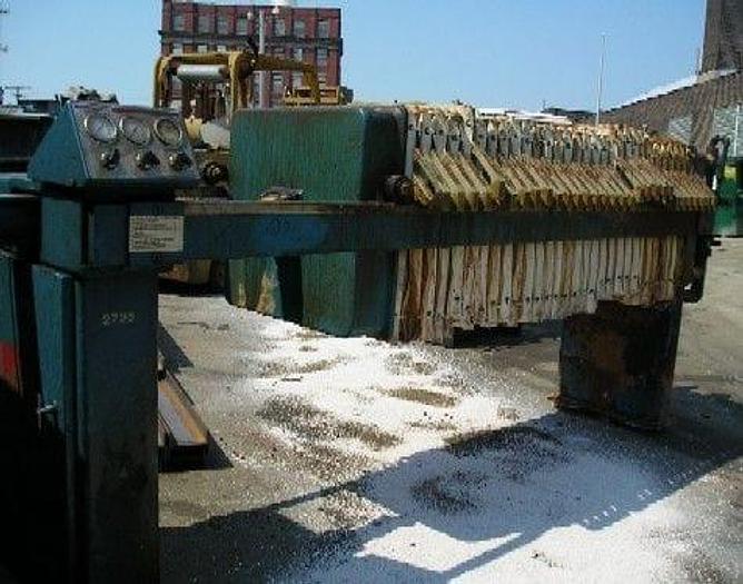Used 9 CU. FT. JWI FILTER PRESS – 630 MM – NON-GASKETED