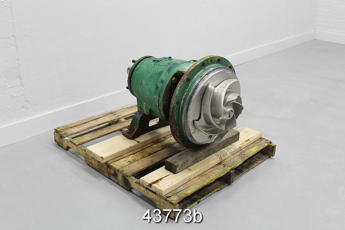 Used Goulds 3175 M Power End, With 18" Diameter Stainless Steel Stuffing Box, 5-Vane 15" Impeller #43773