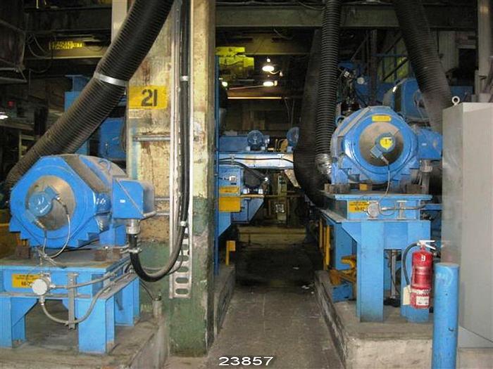 Used Kusters  Calender Two 3-Roll Soft Units, 150" Wide Rolls, Max Linear Pressure, 350 N/Mm, 2000Fpm Speed, Temperature 200 Degrees C 1 Ron Rolls, Temperature 110 Degrees C Covered Roll With Drive 3, Spare Rolls, Complete System #23857