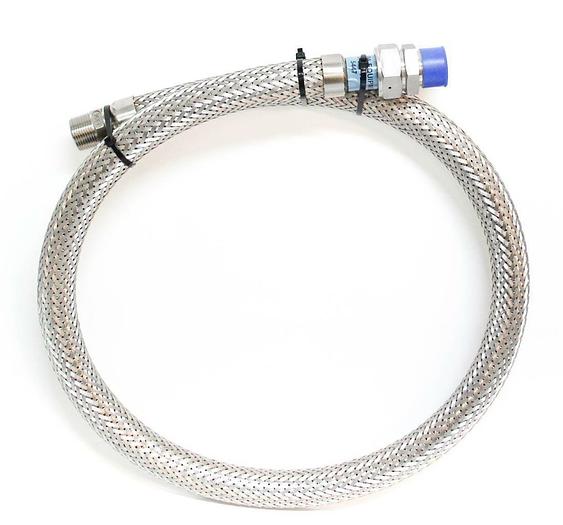 Flexible Stainless Steel 5' Cryogenic Braided Hose 316 Tri Swagelok 1" (5447)