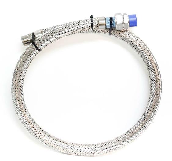 Flexible Stainless Steel 5' Cryogenic Braided Hose 316 Tri Swagelok 1" (5447)