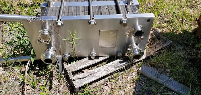 Used 97 SQ. FT. APV PLATE TYPE HEAT EXCHANGER – SANITARY S/S (#9519)