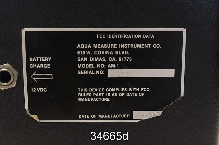 Used Aqua Measure AM-1 Portable Moisture Meter #34665