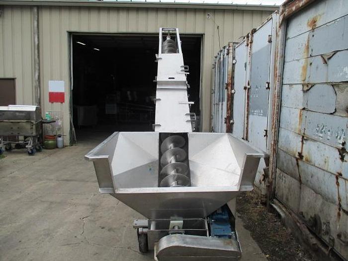 Used Custom Stainless Equipment Screw Conveyor; Md#CSC1210-F