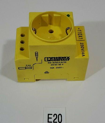 Used *PREOWNED* Phoenix Contact Socket SD-D/SC/LA/YE 29 63 40 4 16A 250V 8mm Warranty