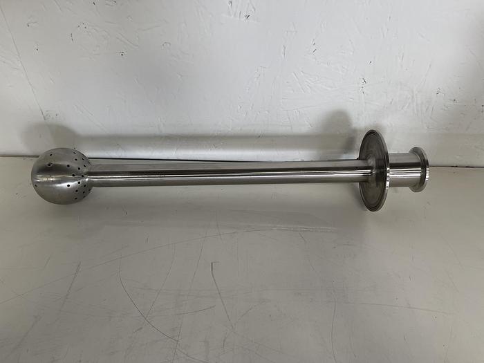 Used Stainless Steel 17" Spray Ball w/ 1 1/2" Sanitary Fitting