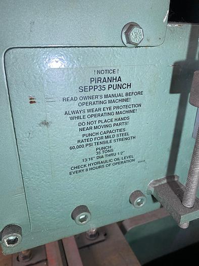 Used Piranha SEPP35 Punch Press