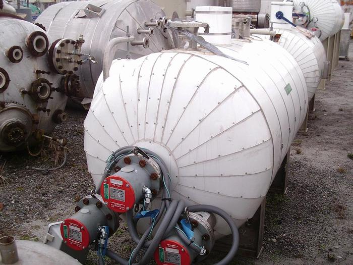 Used Arrow Tank & Engineering approximately 400 gallon 316L stainless steel horizontal heater tank